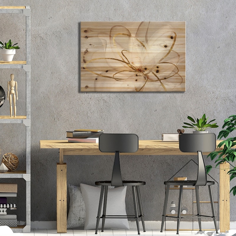 Transparent Beauty III Print On Wood by Eva Watts - Multi-Color