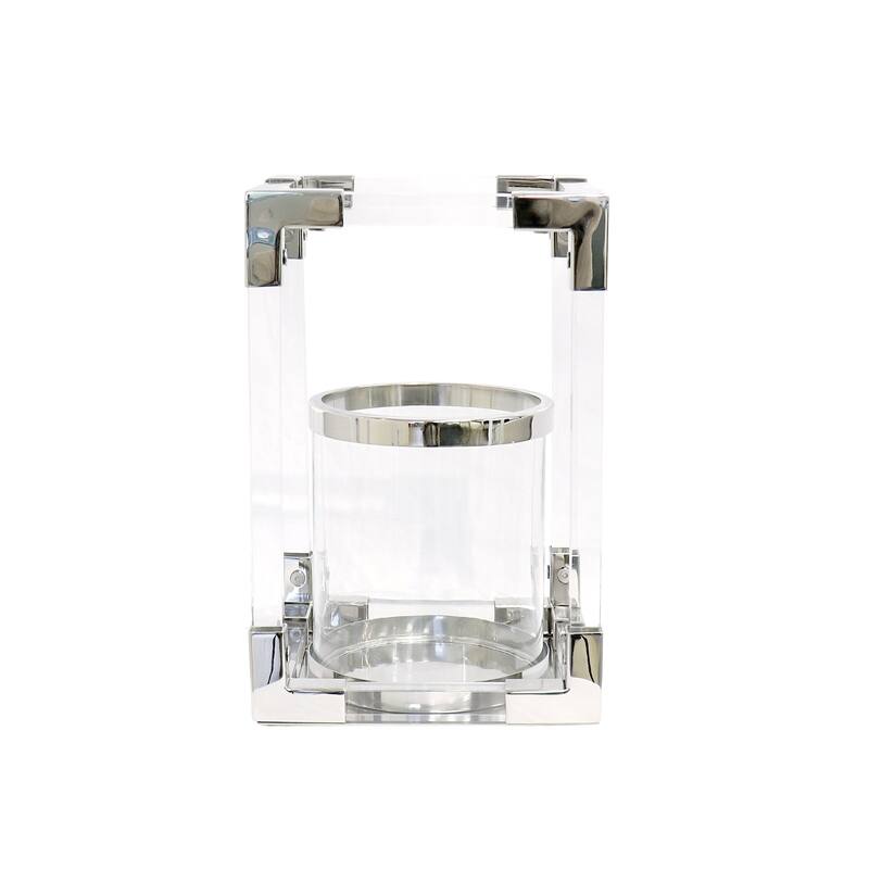 Pasargad Home Soren Stainless Steel & Lucite Lantern