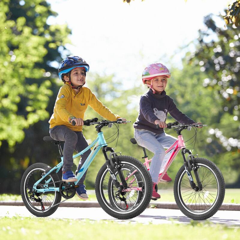 20 Inch Children Bicycle, Outdoor Adventure Steel Mountain Bicycle, 7-Speed Damping Bike with V-brakes for Boys & Girls
