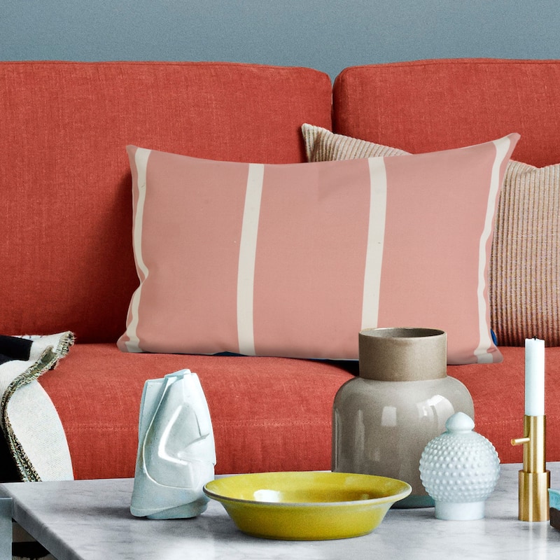 Sevita Simple Double Stripe Indoor/Outdoor Throw Pillow