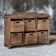 preview thumbnail 4 of 4, Uttermost Ardusin 48" Wide 6 Drawer Mahogany Wood Accent Cabinet