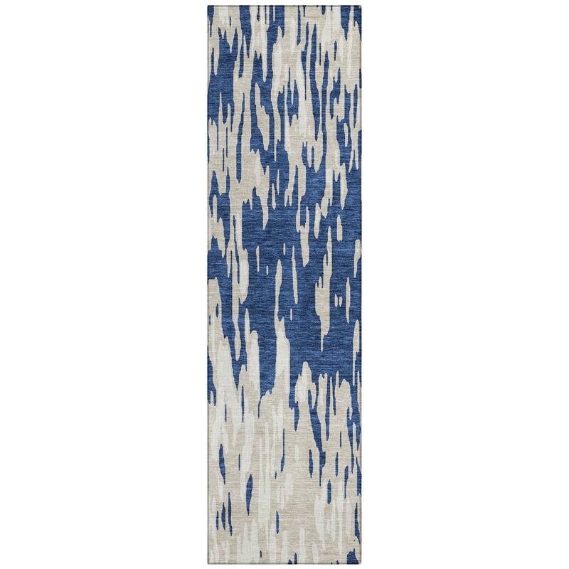 Machine Washable Indoor/ Outdoor Abstract Chantille Rug