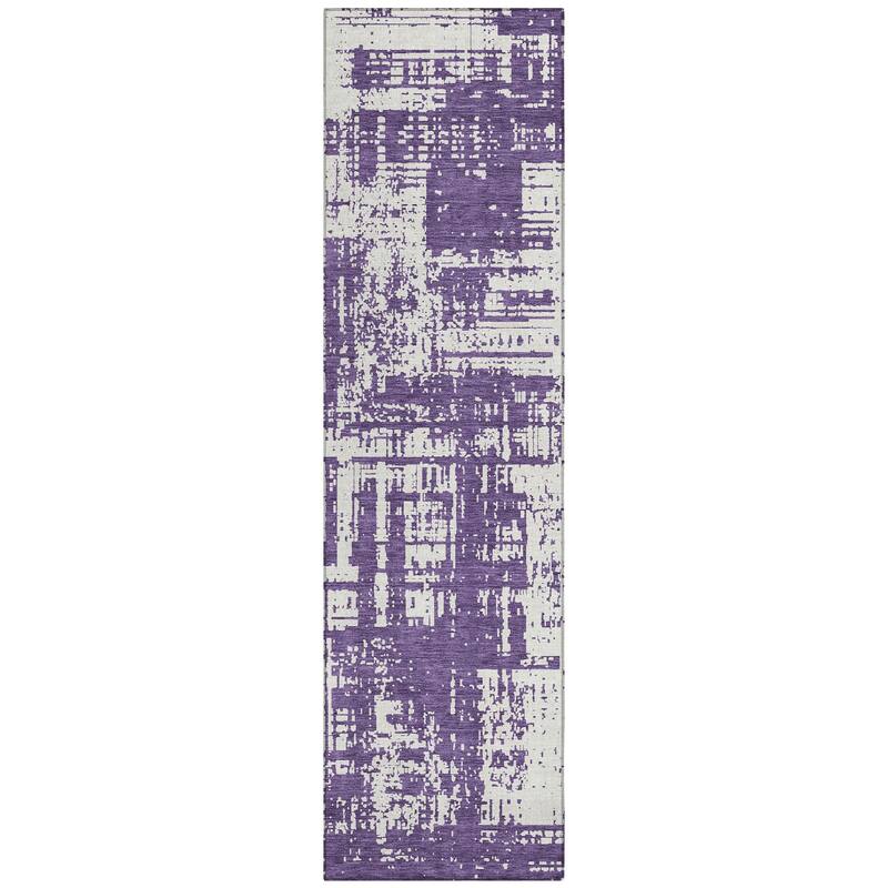 Machine Washable Indoor/ Outdoor Chantille Solid Abstract Rug