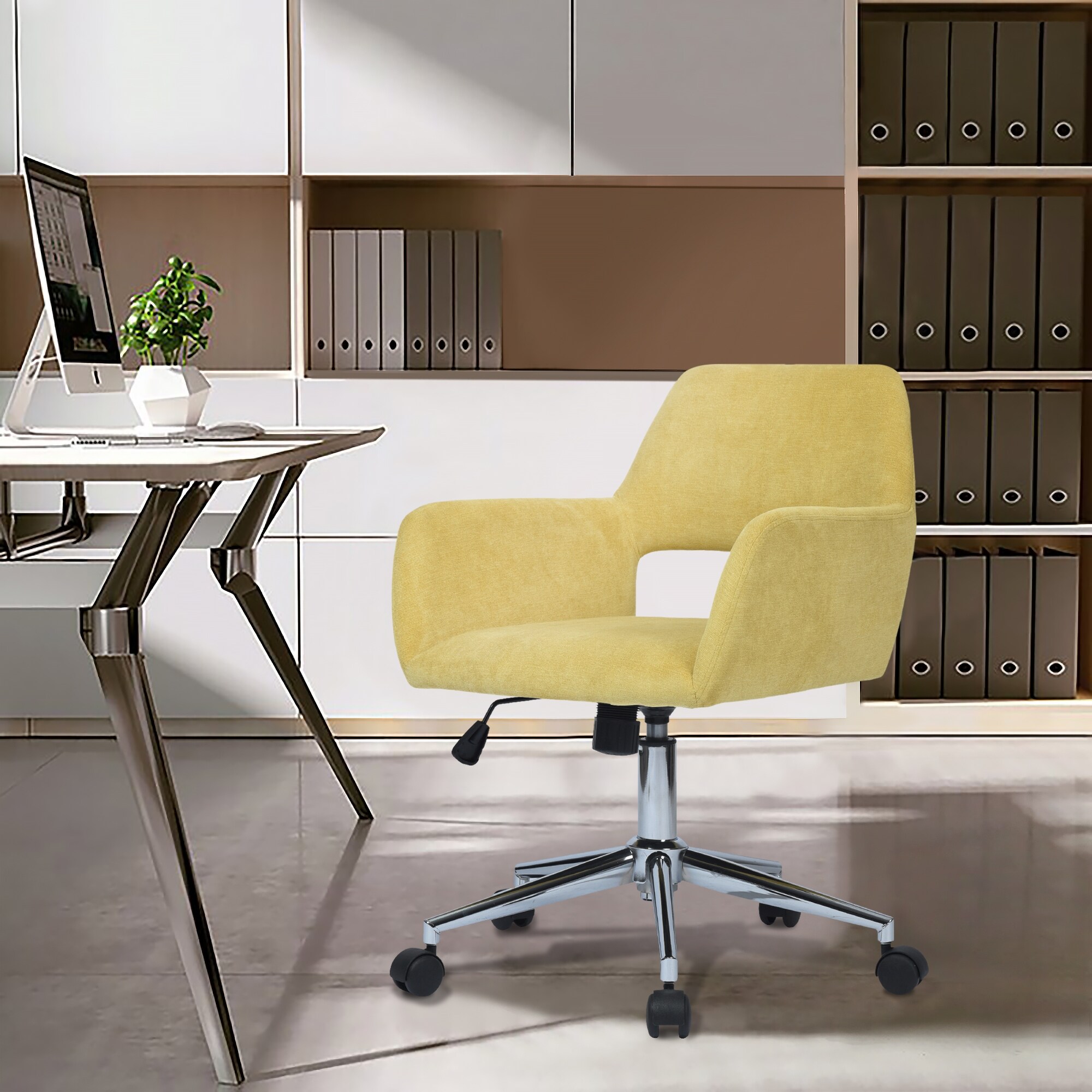 Porch & den sabrina hot sale velvet home office swivel chair