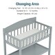 preview thumbnail 5 of 5, Kinbor Baby Safety Rails Changing Table with Changing Pad Multi Storage Baby Changing Station for Infants or Babies, Grey