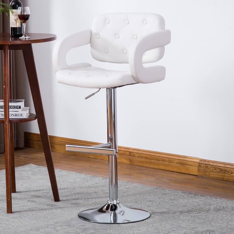 Porch & Den Coal Creek Modern Upholstered Adjustable Bar Stool