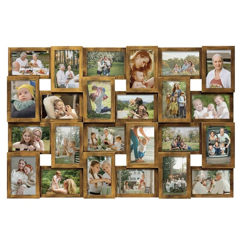 HELLO LAURA 24 Opening Family Photo Frame Collage Wall Hanging Picture Frame - Set 2