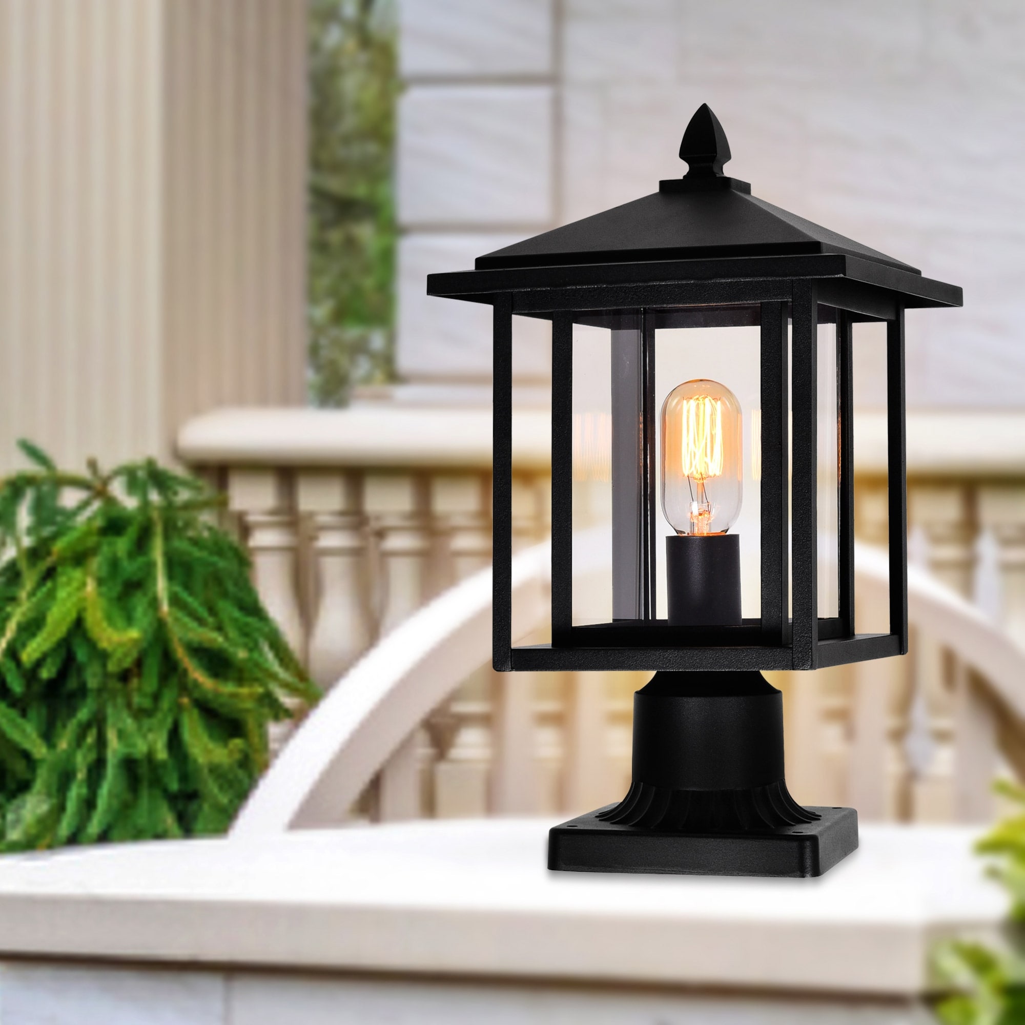 CWI Lighting Crawford 1 Light Black Outdoor Lantern Head