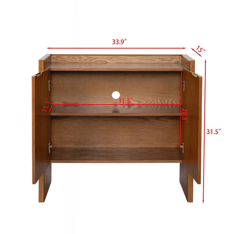 Walnut Wooden Storage Cabinet