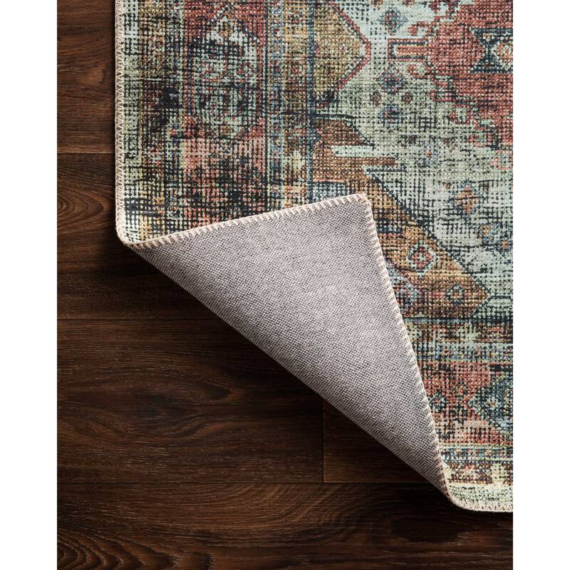Alexander Home Leanne Traditional Distressed Printed Area Rug