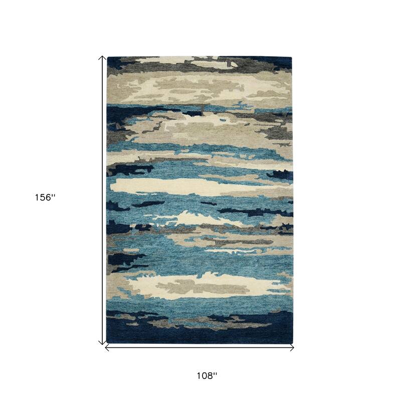 HomeRoots Abstract Transitional Rectangle Area Rug