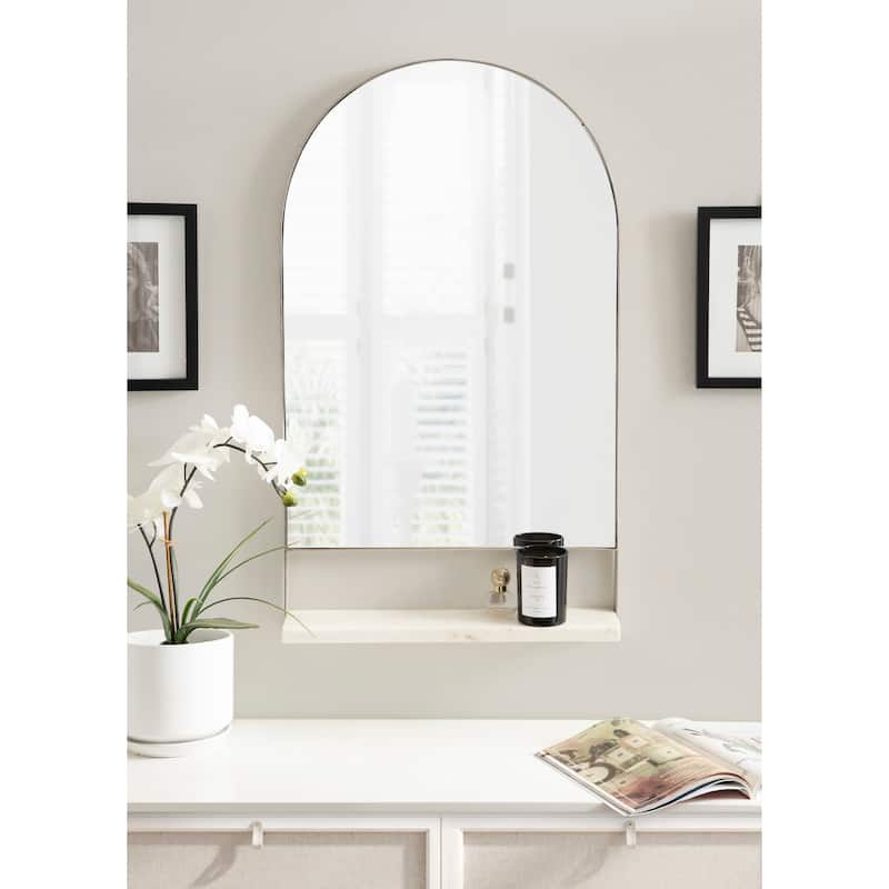 Kate and Laurel Chadwin Wall Mirror with Shelf