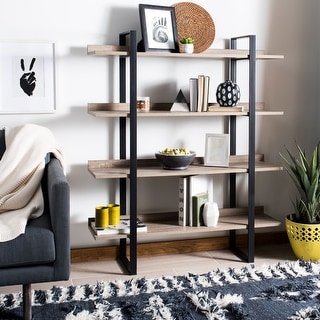 SAFAVIEH Joanna Light Brown/ Black Etagere - 47.3' x 12.6' x 55'