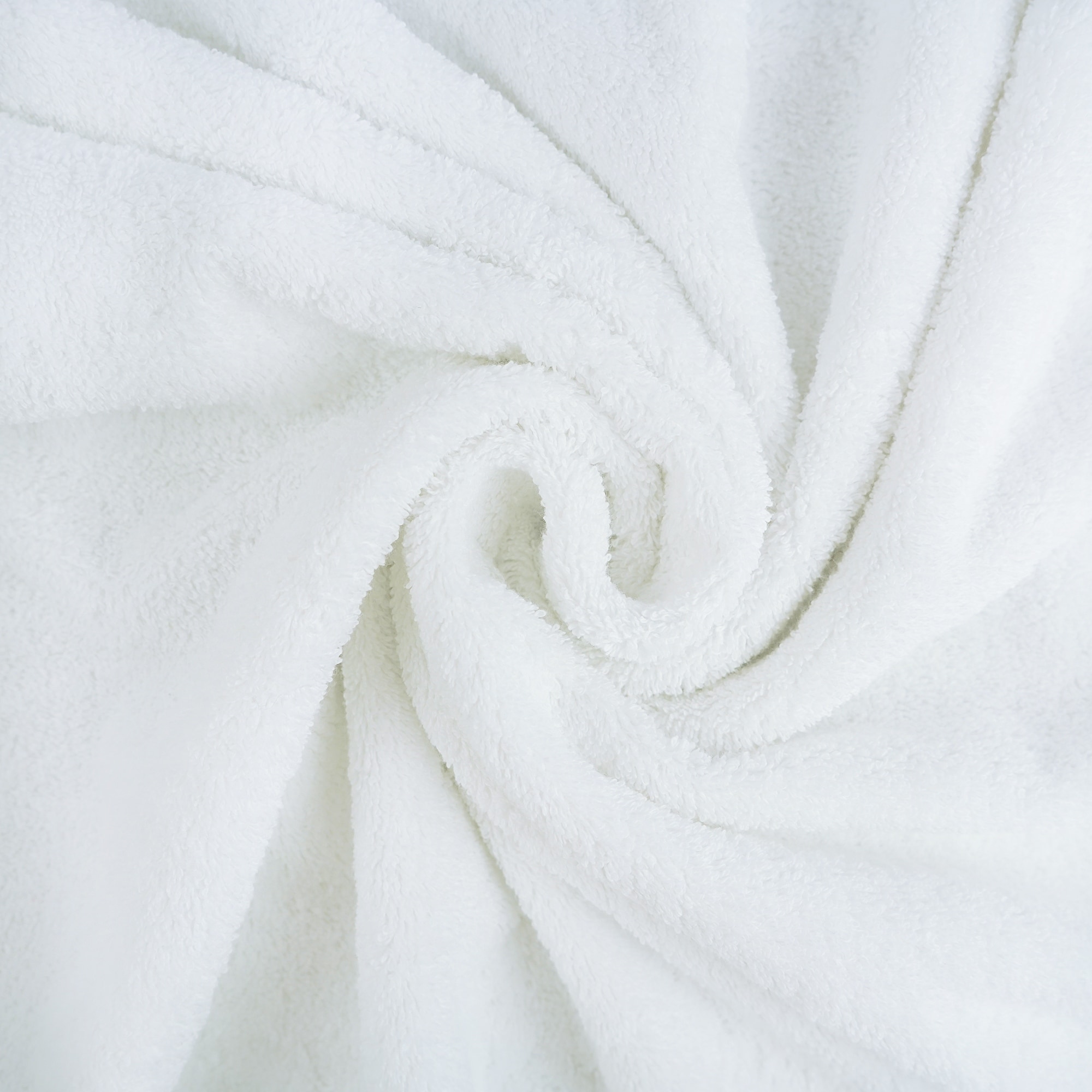 Ultra-Absorbent Natural Cotton Large Bath Towel Set in White & Salmon-image