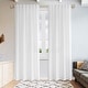 preview thumbnail 2 of 46, Linen Blend Light Filtering Back Tab/Rod Pocket Panel Pair(Set of 2)