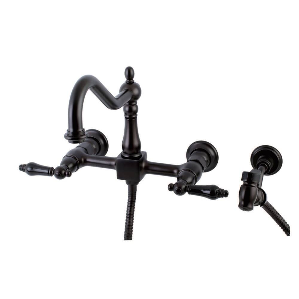 Kingston Brass Duchess 1.8 GPM Wall Mounted Bridge Kitchen Faucet -