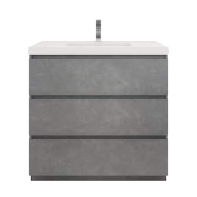 Aron 36'' Freestanding Vanity with Reinforced Acrylic Sink
