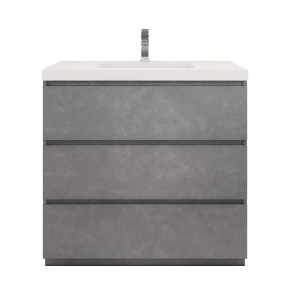 Aron 36'' Freestanding Vanity with Reinforced Acrylic Sink