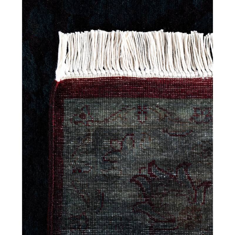 Overdyed One-of-a-Kind Hand-Knotted Area Rug - Black - 4' 2" x 6' 3"