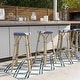 preview thumbnail 19 of 48, Elena Bohemian Round Wicker Patio Stools (Set of 2) by Furniture of America