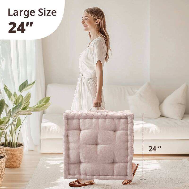 Intelligent Design Azza Poly Chenille Square Floor Pillow Cushion
