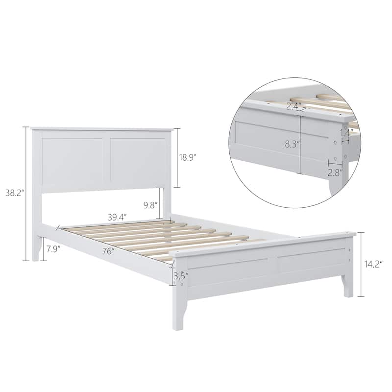 Modern Solid Wood Platform Bed
