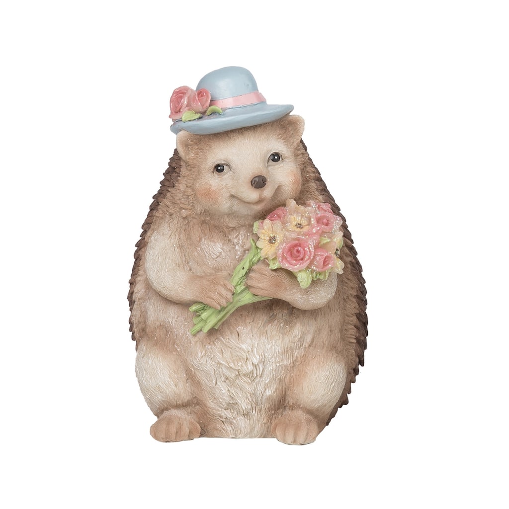 Transpac Resin 4.25" Brown Spring Light-Up Hedgehog Figurine