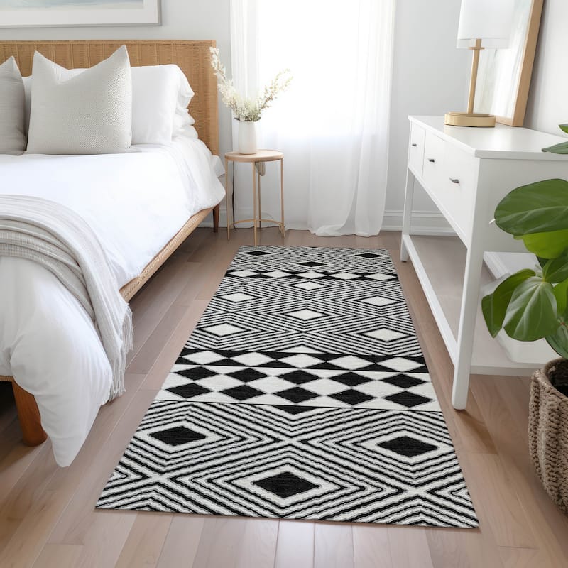 Machine Washable Indoor/ Outdoor Chantille Boho Moroccan Rug