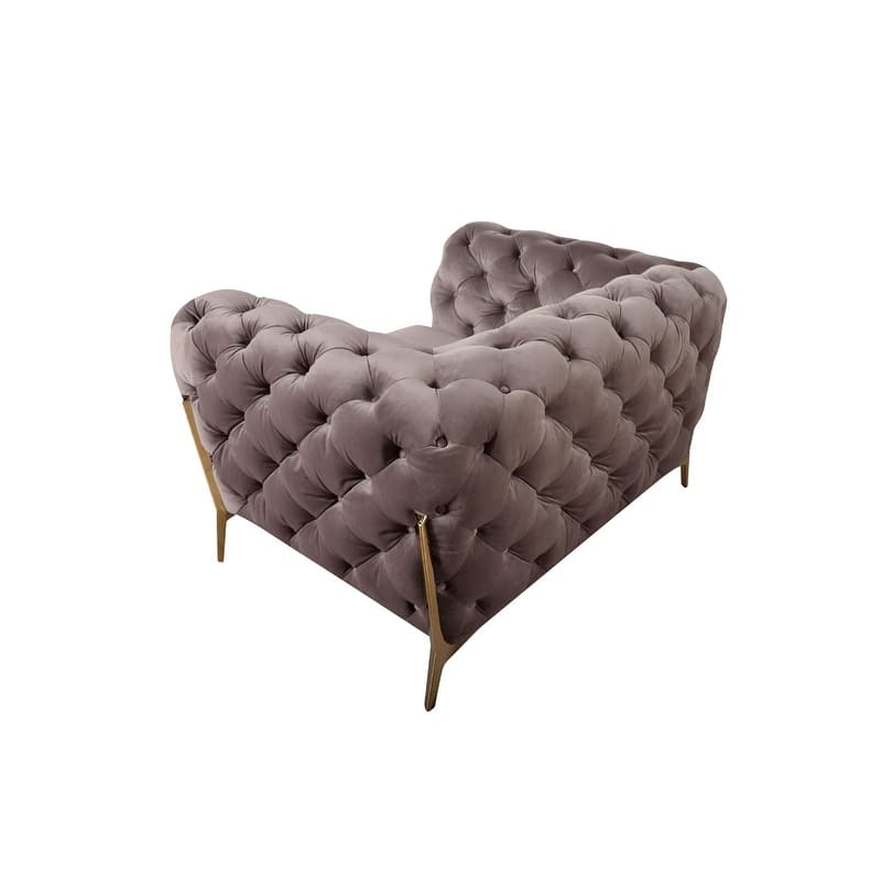 Divani Casa Sheila Modern Silver Fabric Chair