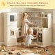 preview thumbnail 4 of 8, Gymax Pretend Play Corner Kitchen Set w/Ice Dispenser Stoves Oven