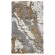 preview thumbnail 18 of 84, SAFAVIEH Horizon Shag Mukades Abstract 2.5-inch Thick Rug 3' x 5' - Grey/Gold - Rectangle