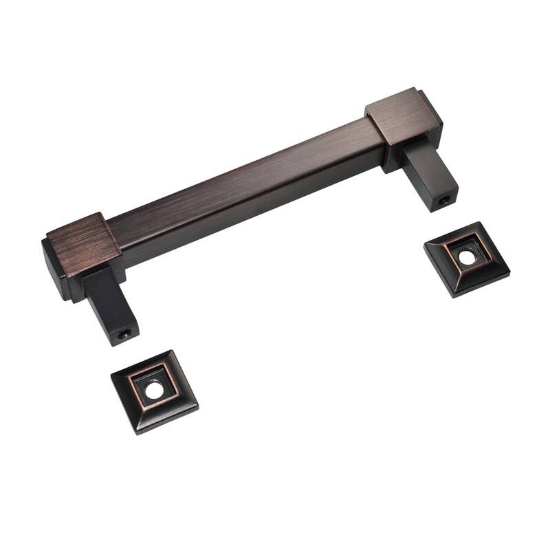 Utopia Alley Brett Pull Handle - Decorative Cabinet Drop Pull Handles for Cabinets, Oil Rubbed Bronze, 3.78" Center to Center