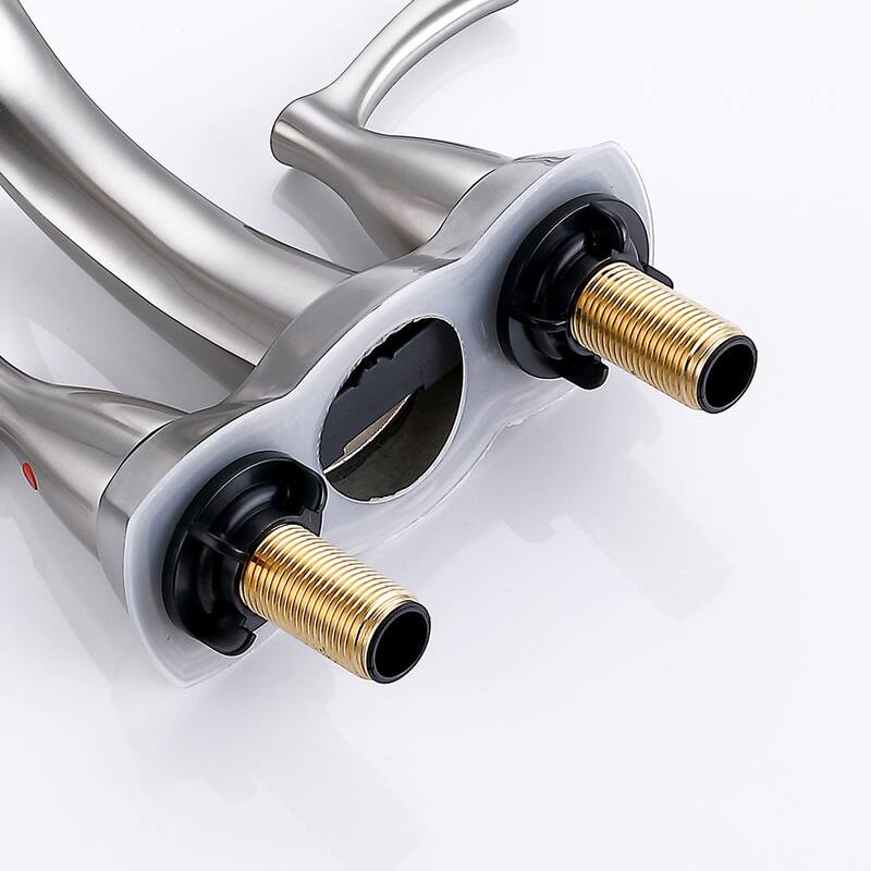 Topcraft Two Handle Bathroom Sink Faucet with Pop-Up Drainer