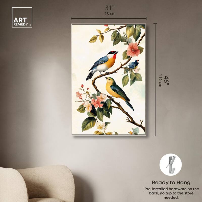 Colorful Perch Canvas by Art Remedy