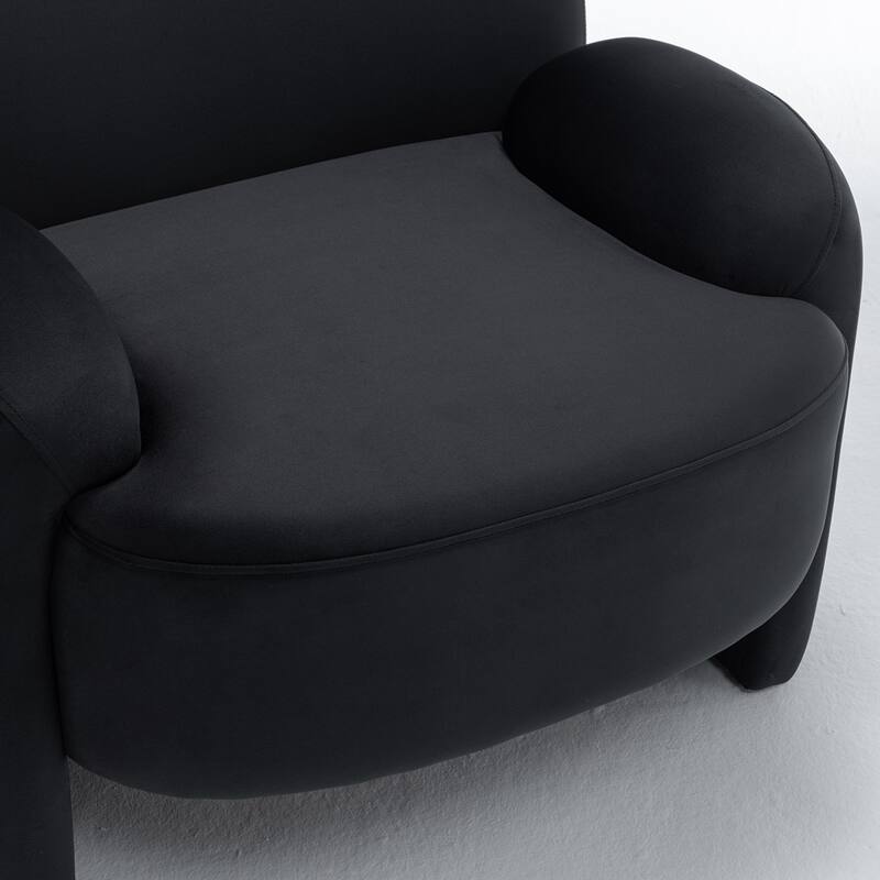 SEYNAR Modern Glam Velvet Thickened Seat Cushion Accent Chair