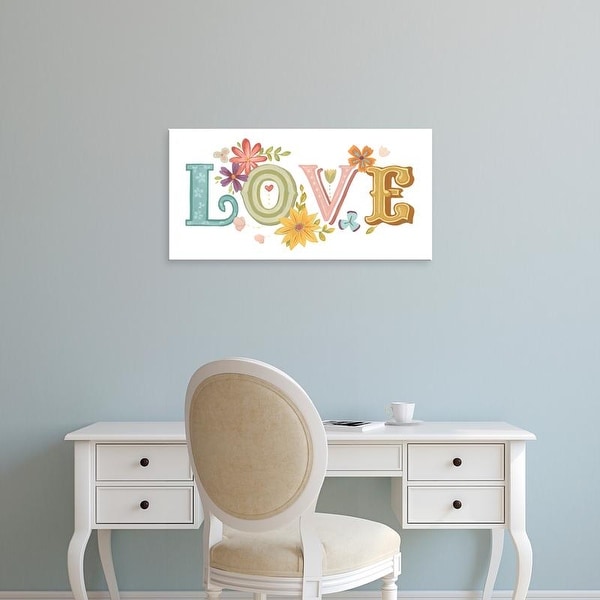 Easy Art Prints June Erica Vess's 'Beautiful Words I' Premium Canvas Art