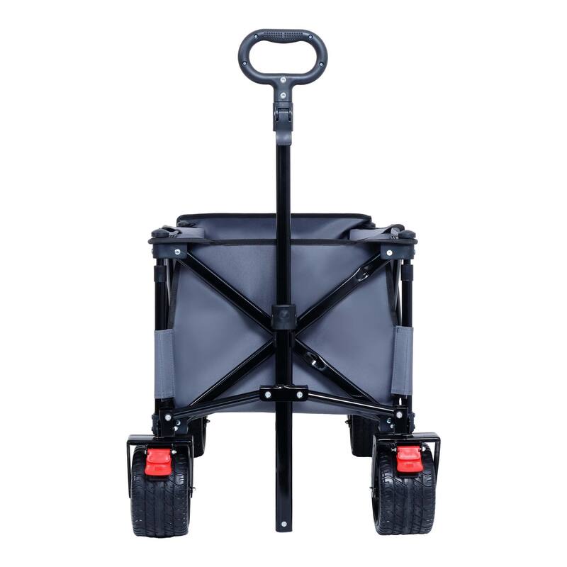 Foldable Wagon with Extended Tailgate and Wheels - N/A