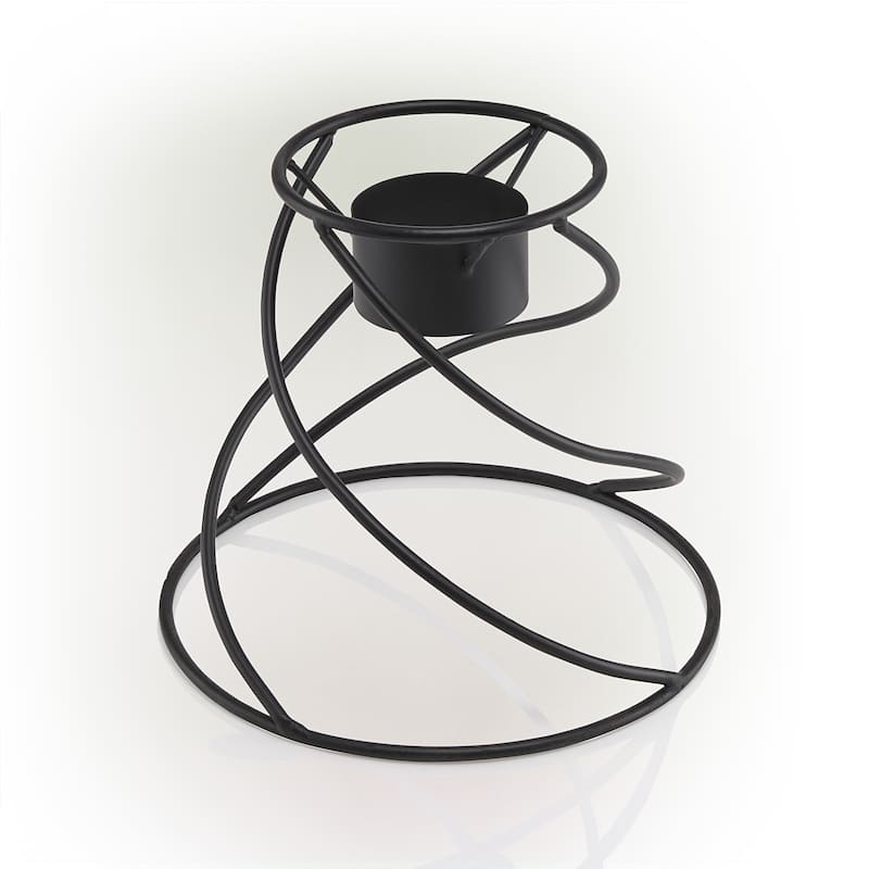 Alpine Corporation 8" Tall Indoor/Outdoor Spiraling Metal Gazing Globe Display Stand
