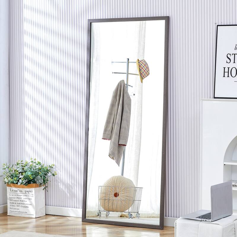Modern, minimalist, full length mirrors, bathroom vanity mirrors, bedroom porches, clothing stores. - Gray - Gray
