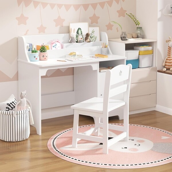 Wooden childrens desk and chair cheap