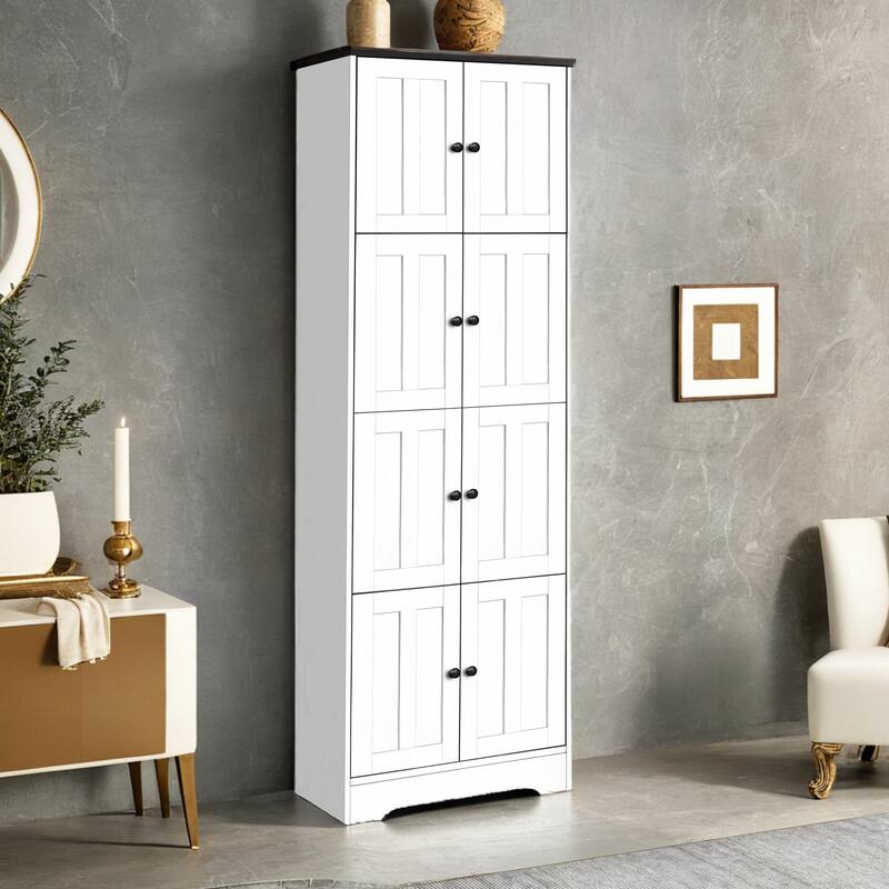 Tall Storage Cabinet with Doors and Shelves