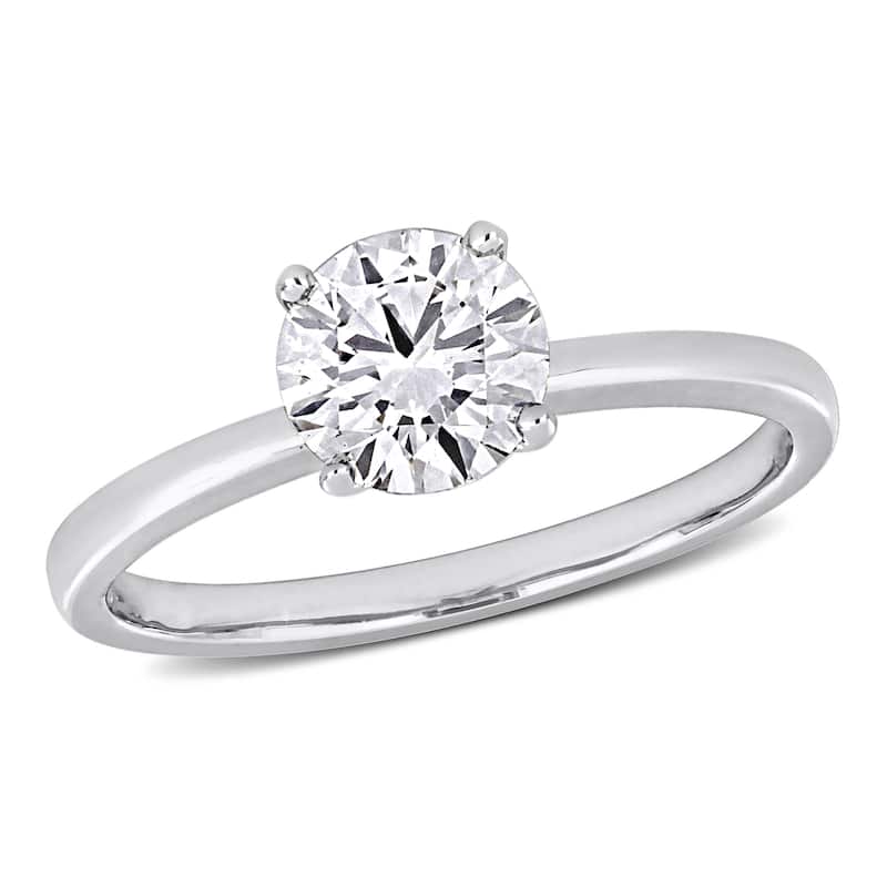 1ct TDW Lab-Grown Diamond Solitaire Ring 14k White Gold