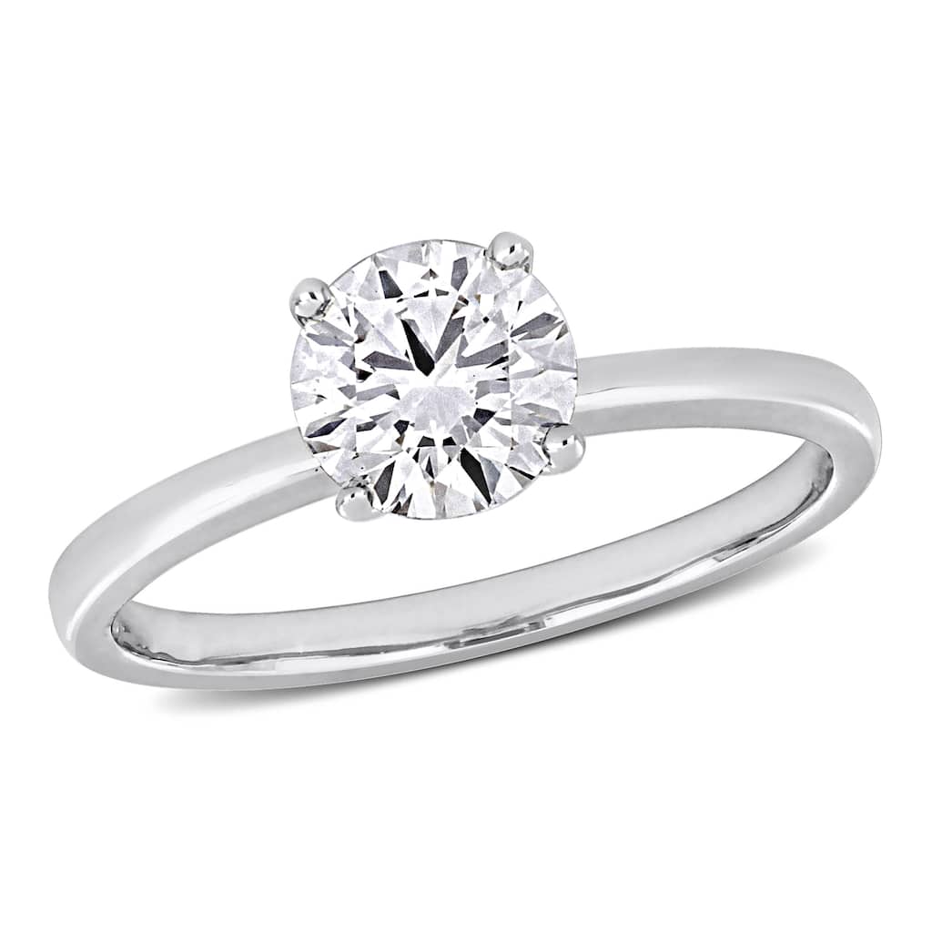Miadora 1ct TDW Lab-Grown Diamond Solitaire Ring 14k White Gold