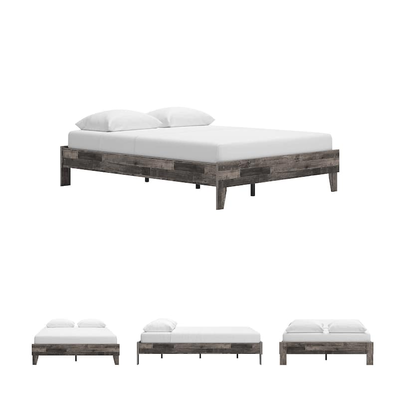 Signature Design by Ashley Neilsville Weathered Woodgrain Platform Bed