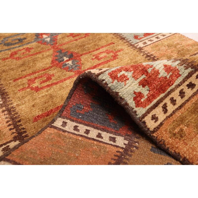 ECARPETGALLERY Hand-knotted Opulence Light Brown Wool Rug - 2'6 x 11'8