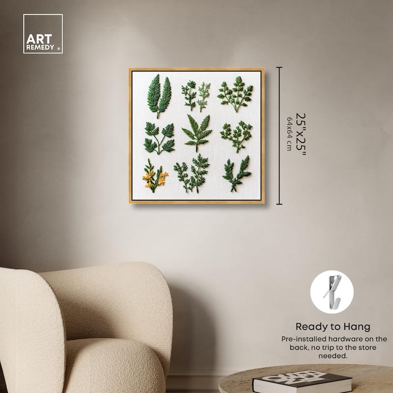 Stitched Sprout I Canvas by Art Remedy