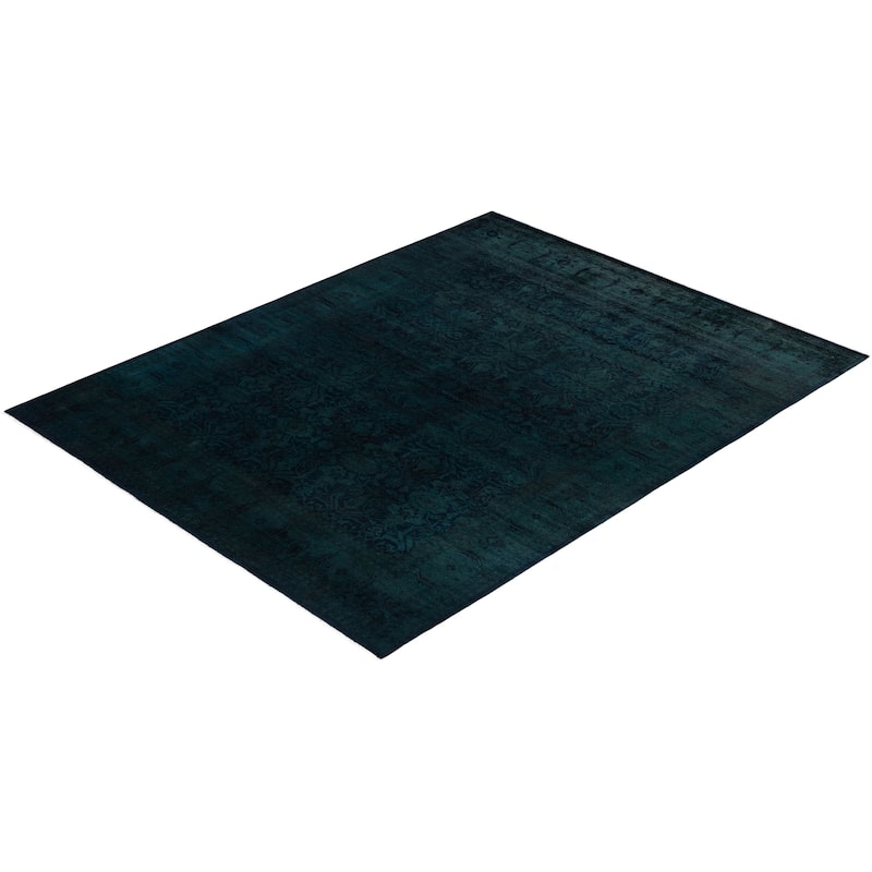 Overdyed One-of-a-Kind Hand-Knotted Area Rug - Black - 8' 3" x 10' 4"
