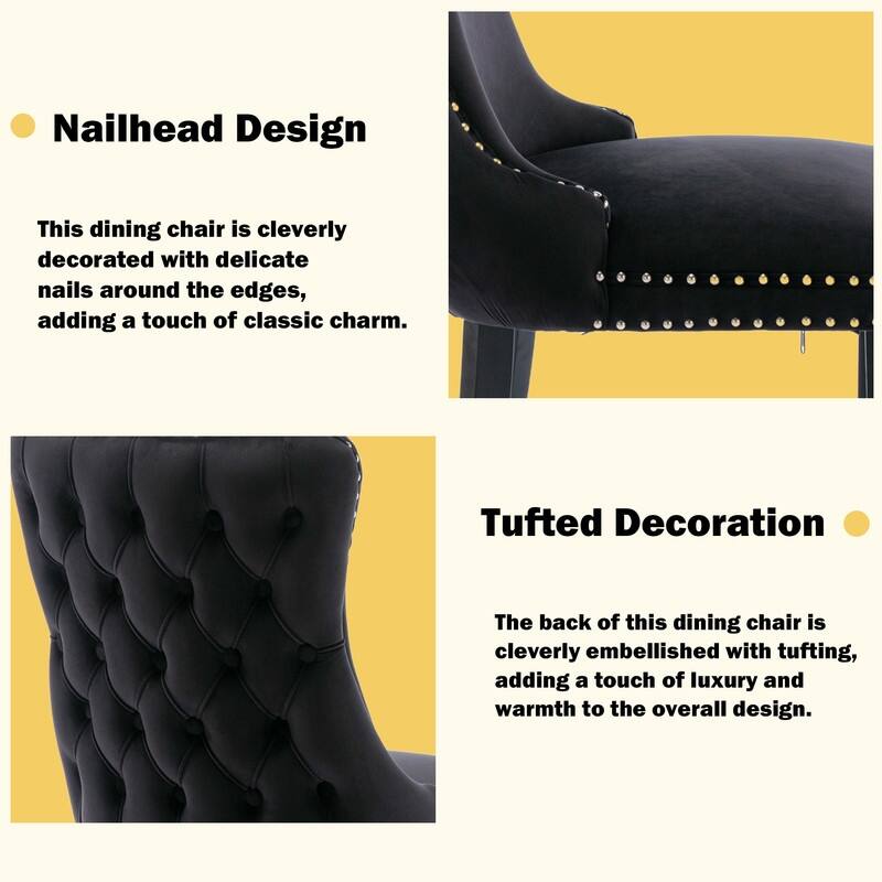 Upholstered Wing Back Dining Chair (Set of 6)