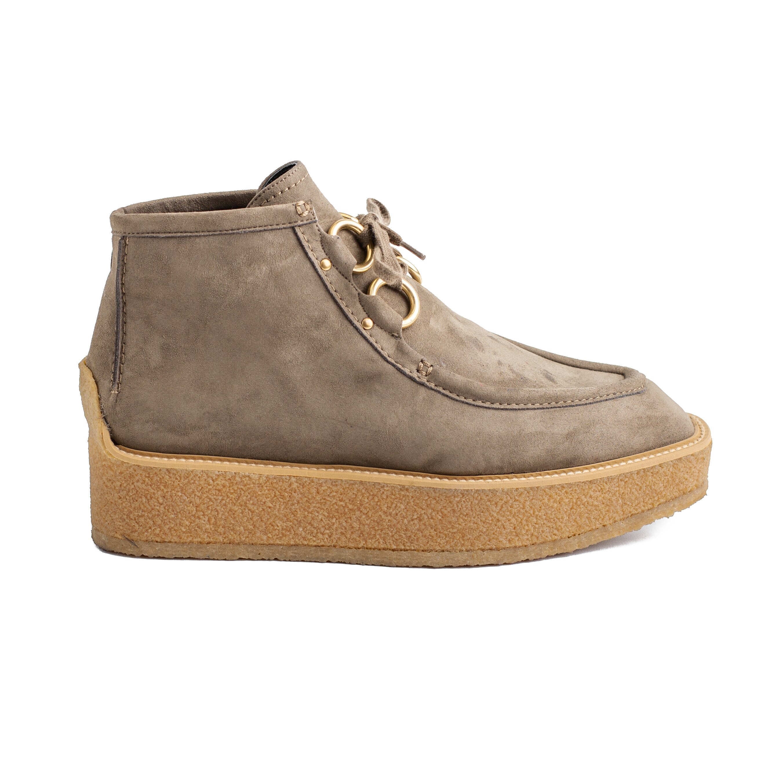 Shop Stella Mccartney Women S Suede Tlingit Sneaker Shoes Cigar