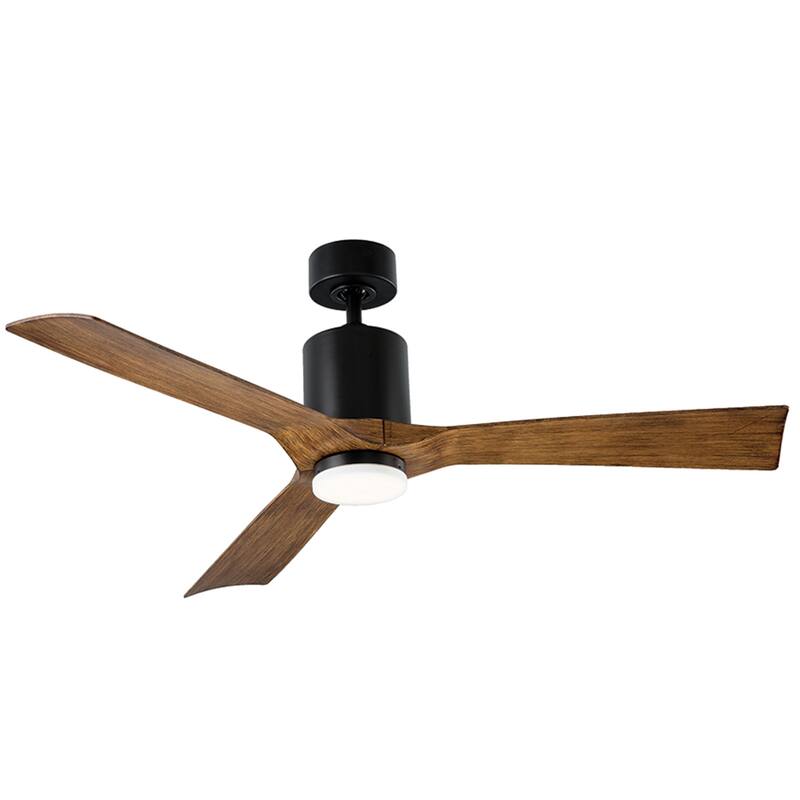 Aviator 54 Inch Three Blade Indoor / Outdoor Smart Ceiling Fan with Six Speed DC Motor in Graphite Finish.